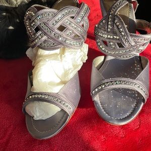 Used Bourne high heel; Color-lilac satin size 40